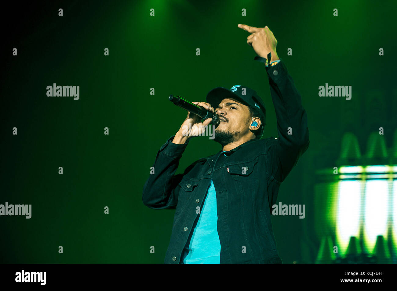 Chance rapper performs live on stage hi-res stock photography and ...