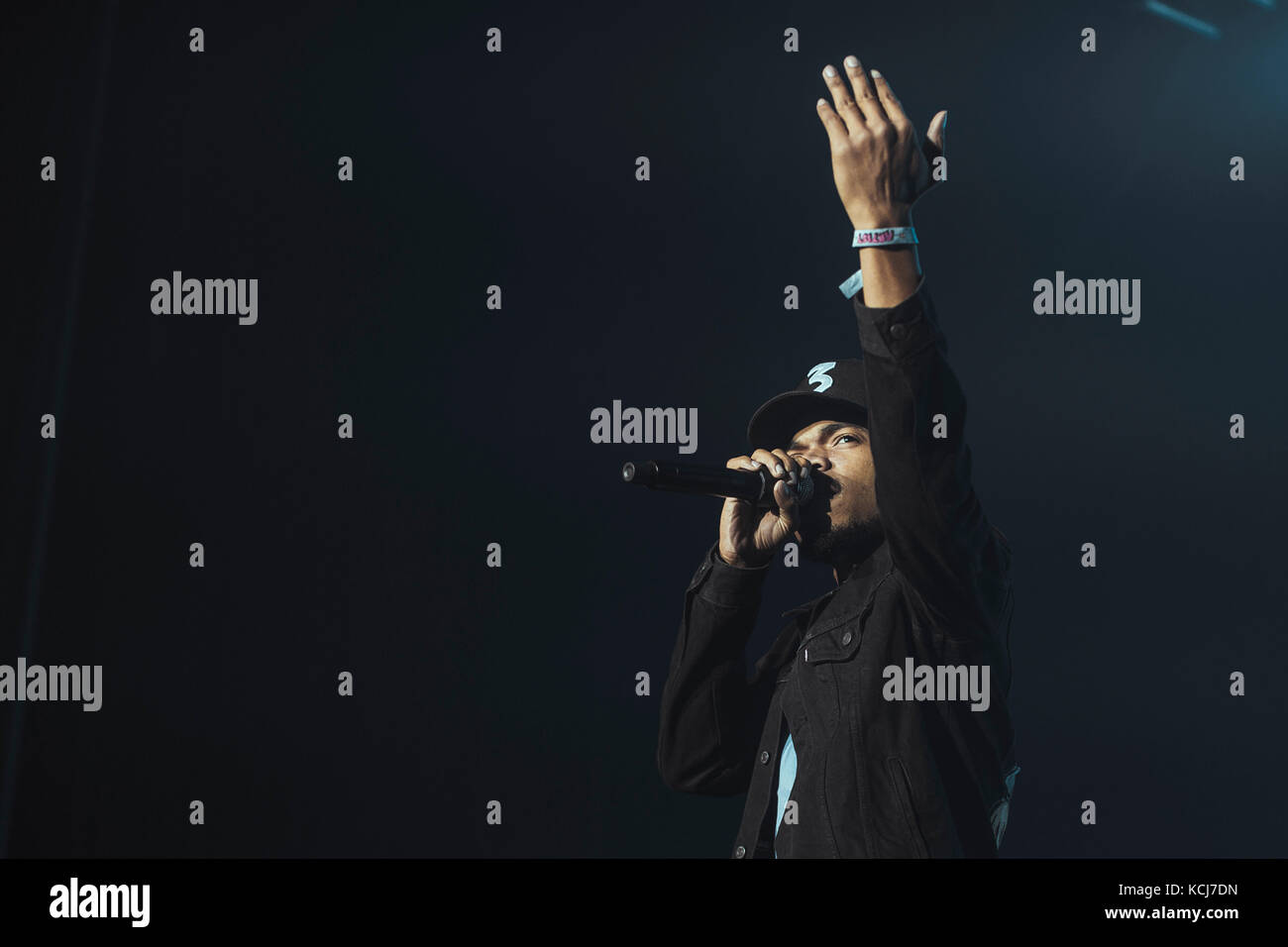 Chance rapper performs live on stage hi-res stock photography and ...