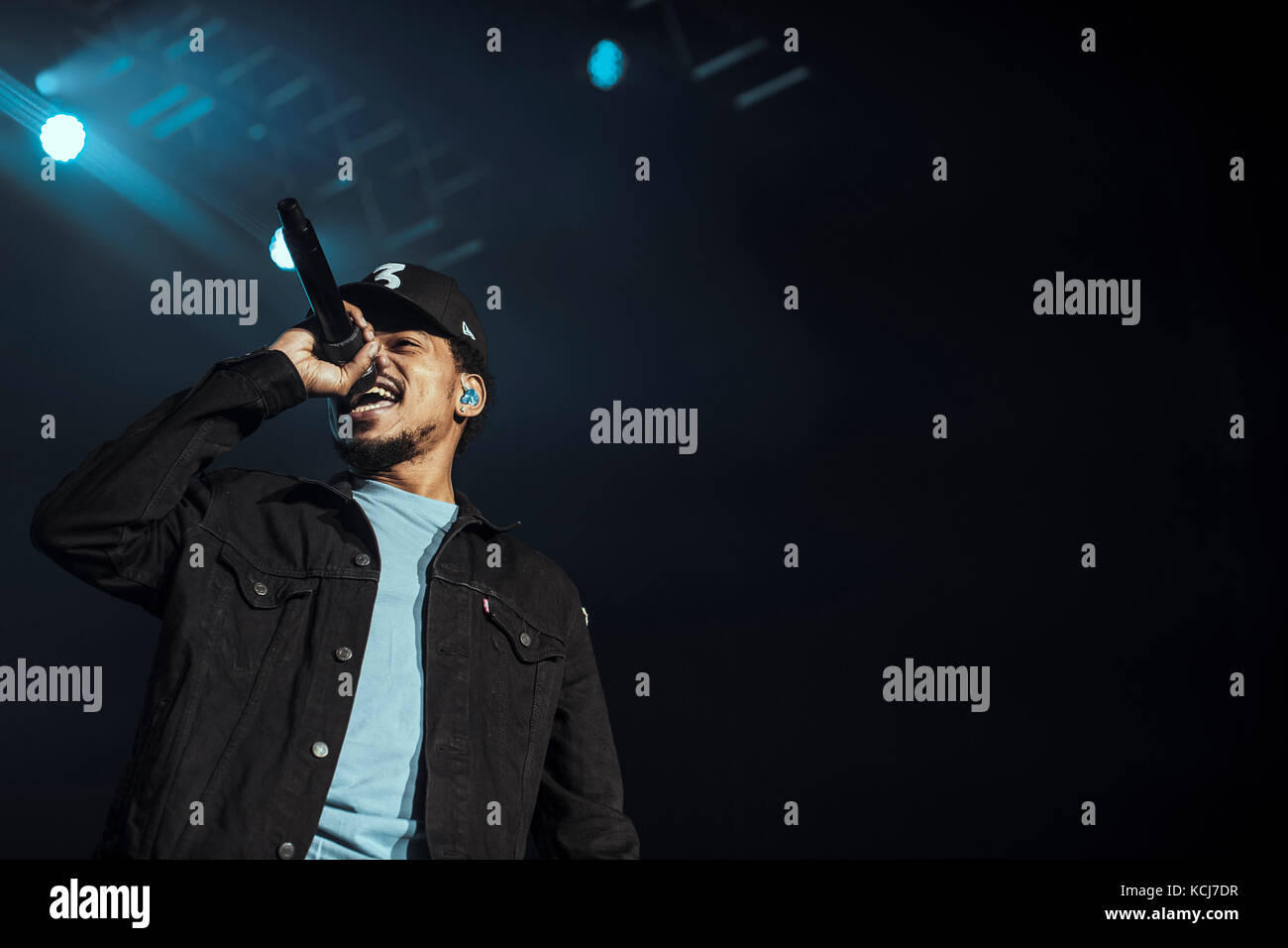 Chance rapper performs live on stage hi-res stock photography and ...