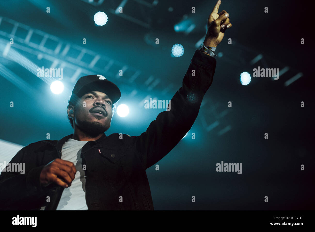 Chance rapper performs live on stage hi-res stock photography and ...