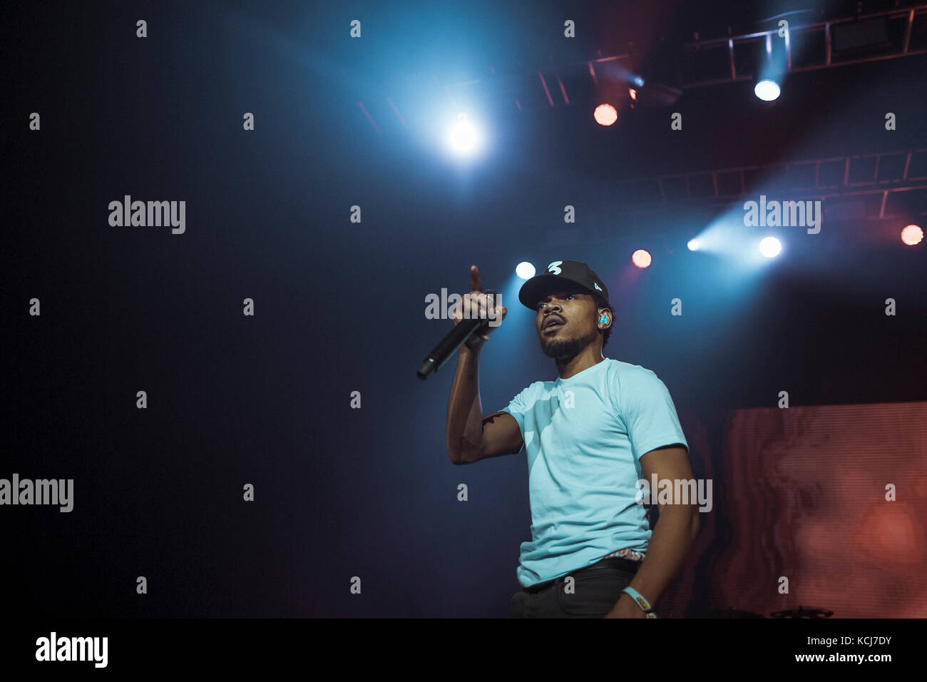 The American rapper and lyricist Chance the Rapper performs a live ...