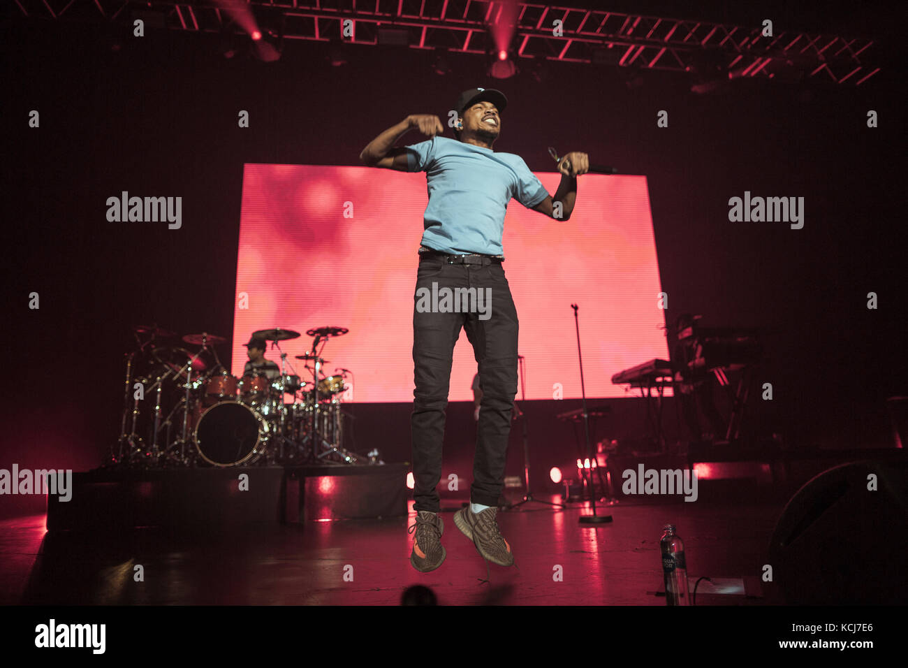 Chance rapper performs live on stage hi-res stock photography and ...