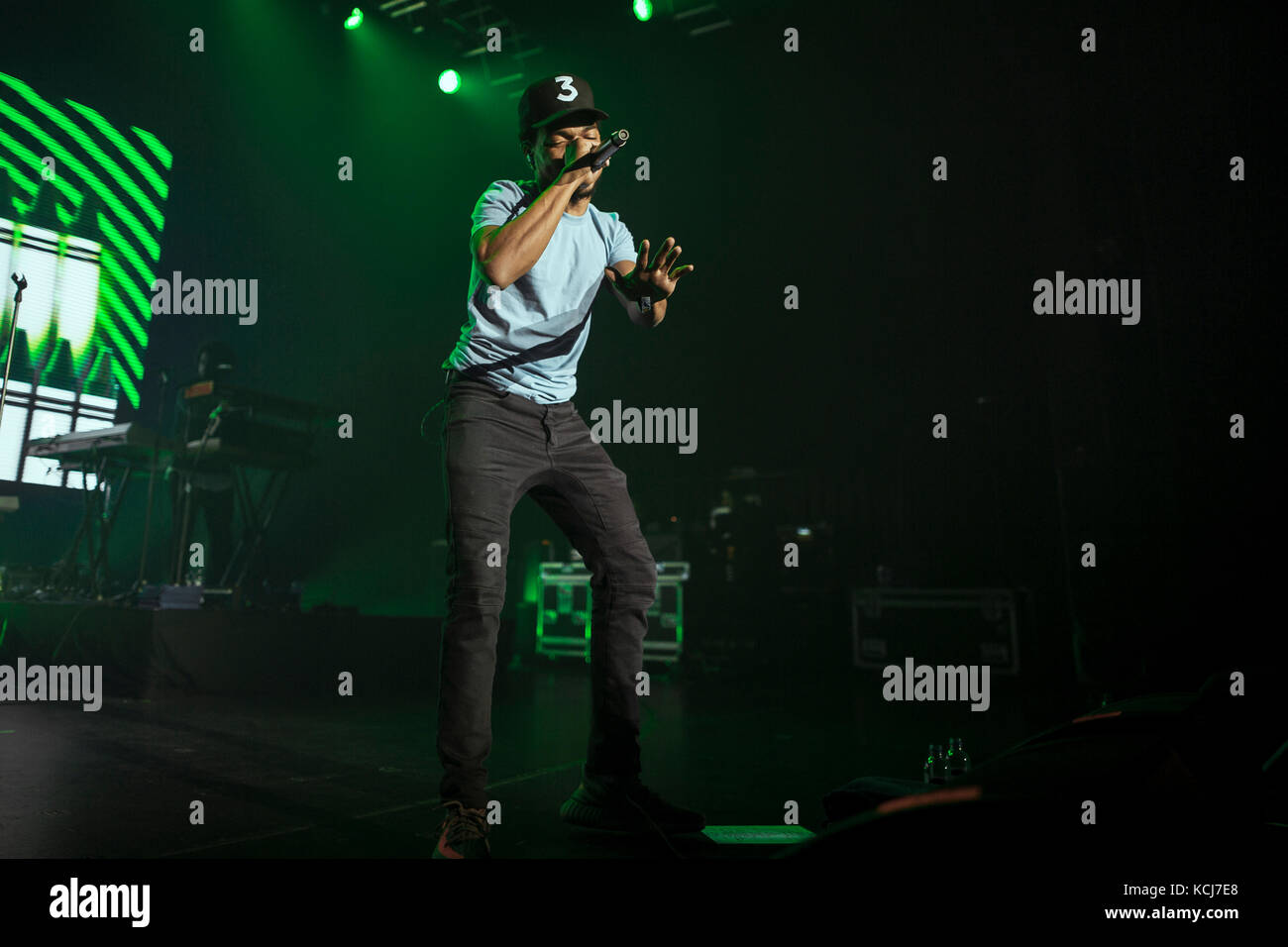Chance rapper performs live on stage hi-res stock photography and ...