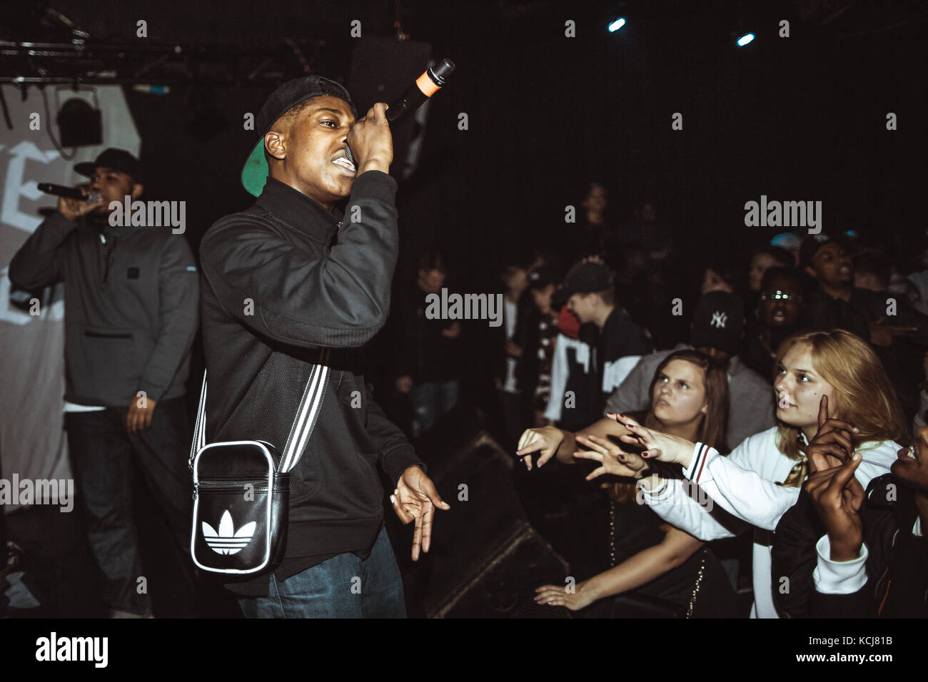 The English grime rapper and lyricist Ice Kid performs a live concert ...