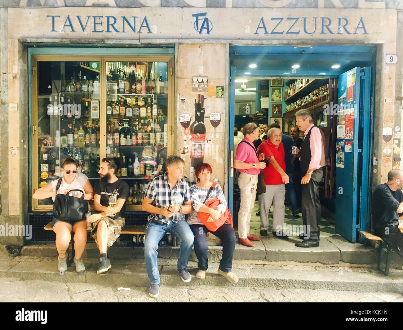 Taverna Azzurra, Palermo, Sicily Stock Photo