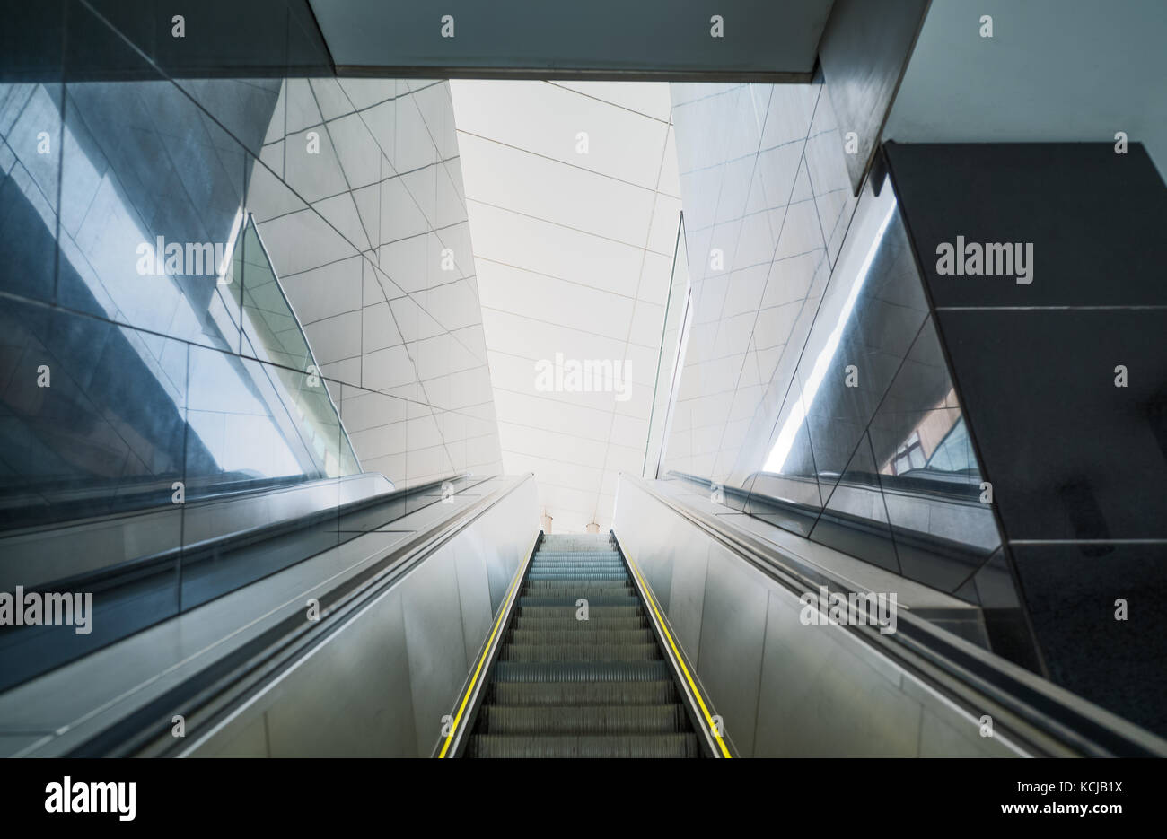 Austria, Vienna, the escalator that rises to the Albertina monumental ...