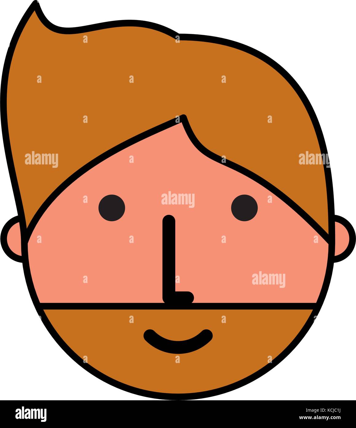 colorful face man with beard over white background vector illustration ...
