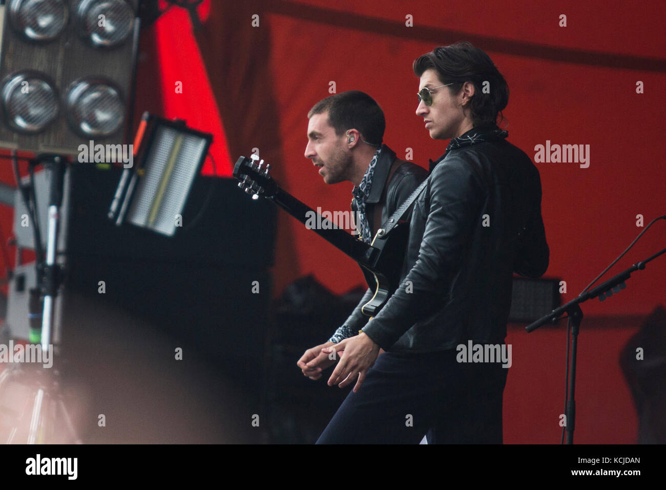 Shadow Singer Concert The English band The Last Shadow Puppets performs a live concert at the ...