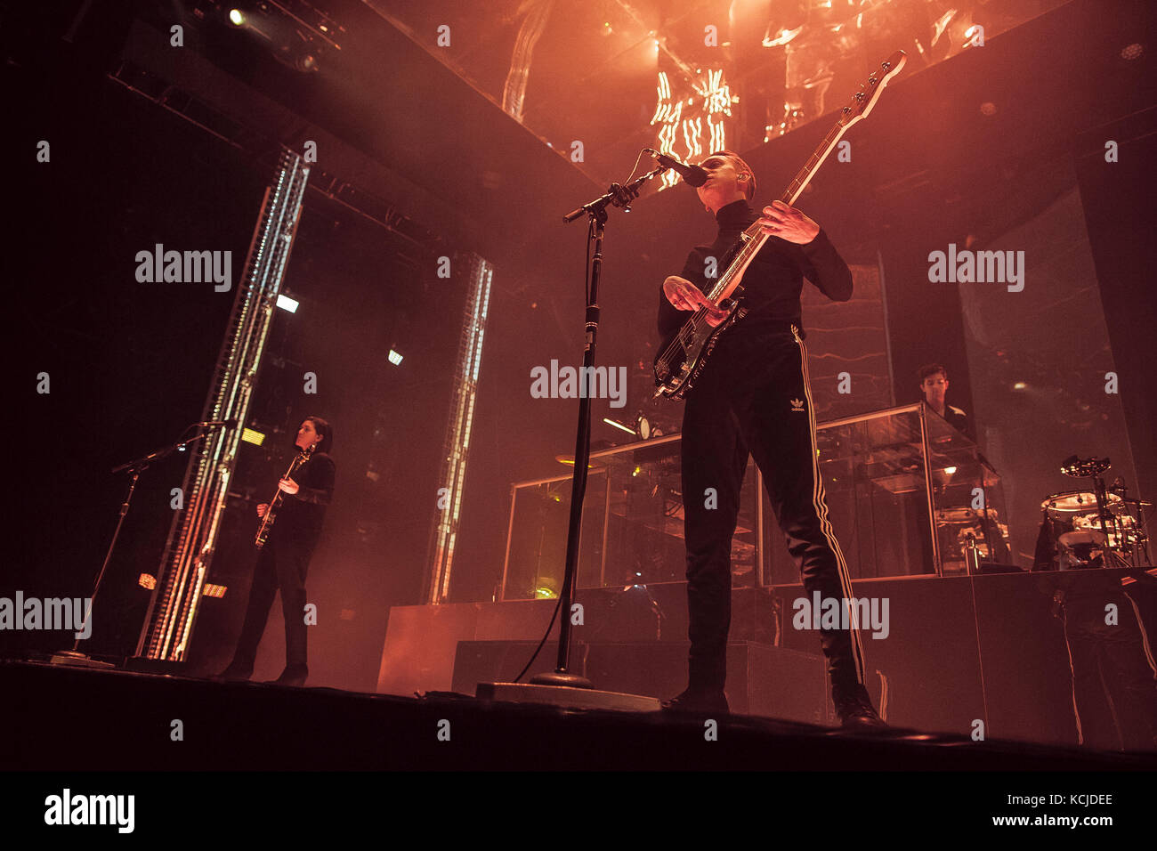 The English indie electronica band The xx performs a live concert at