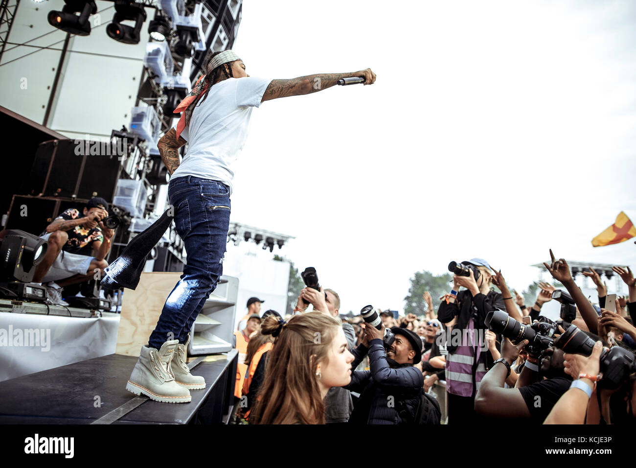 The American rapper and lyricist Young M.A performs a live concert ...