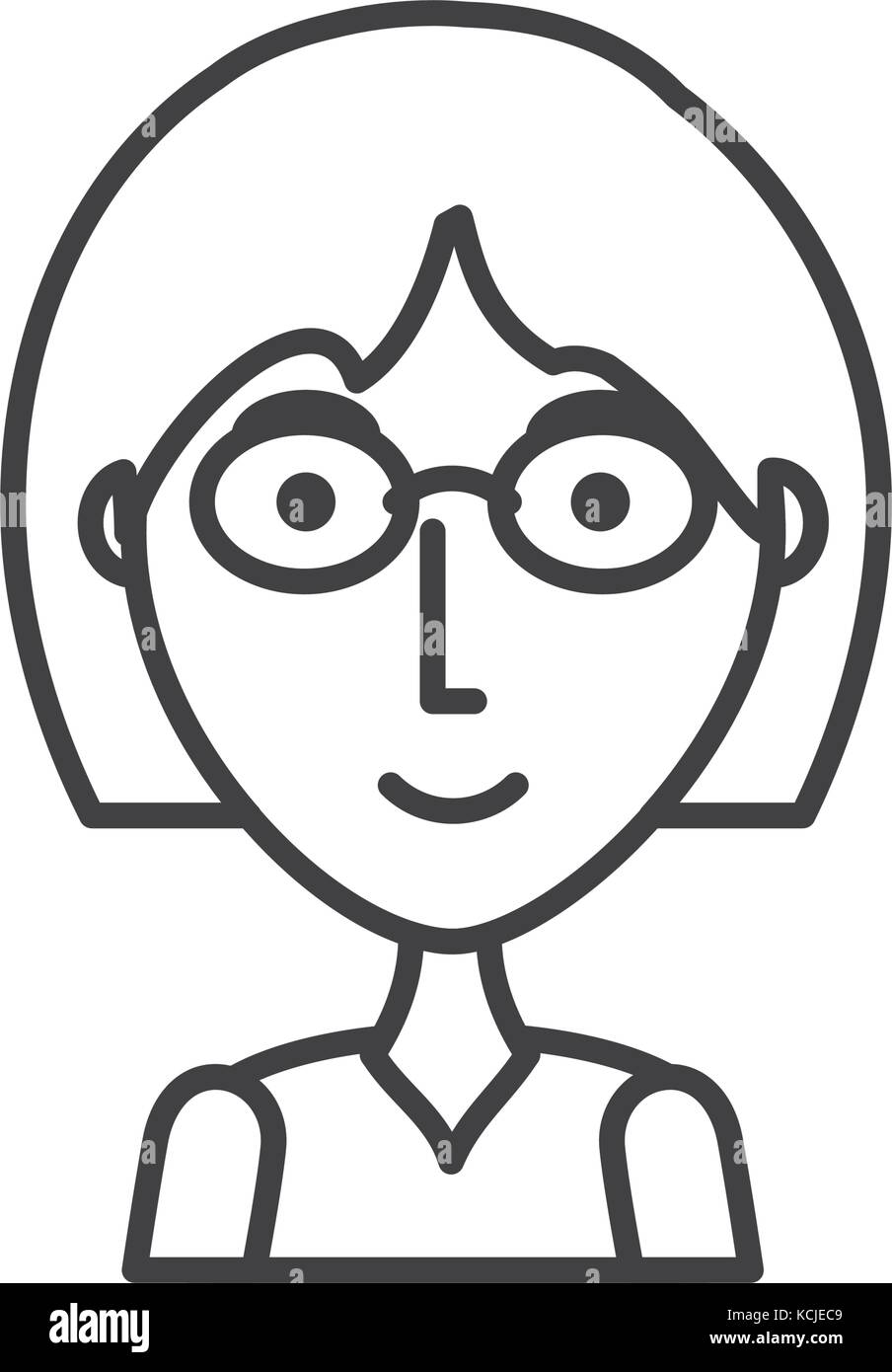 girl with glasses vector illustration Stock Vector Image & Art - Alamy