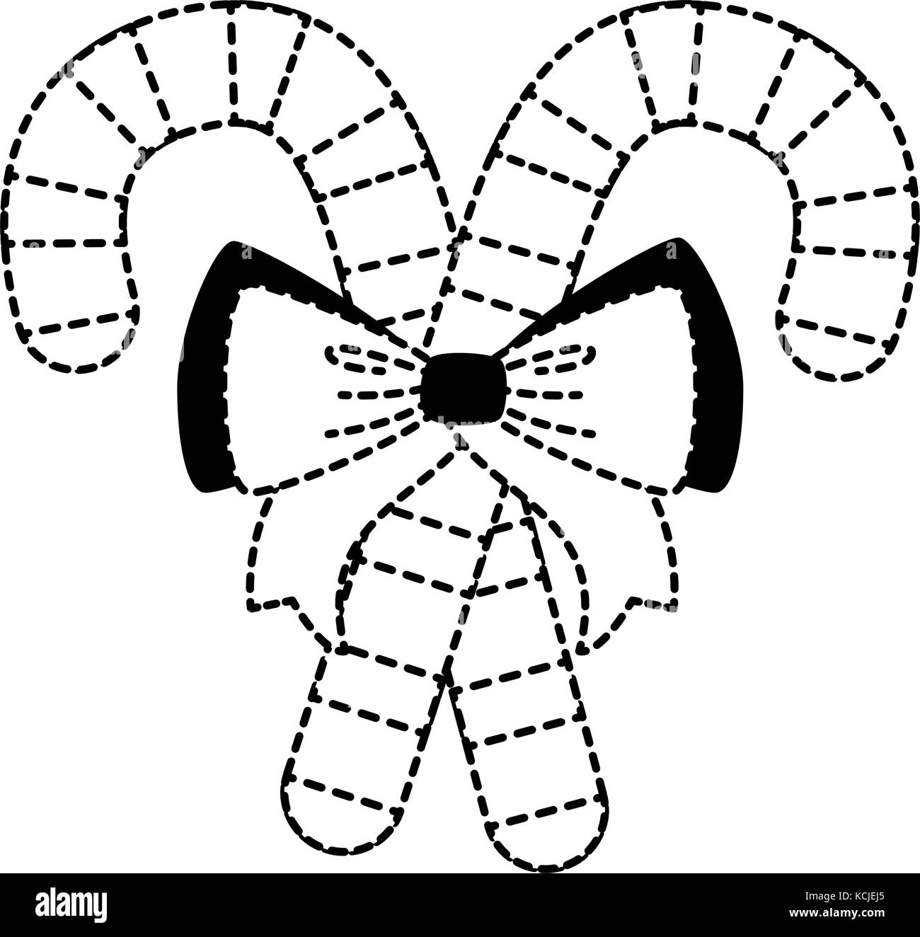 merry christmas cane with bow vector illustration design Stock Vector ...