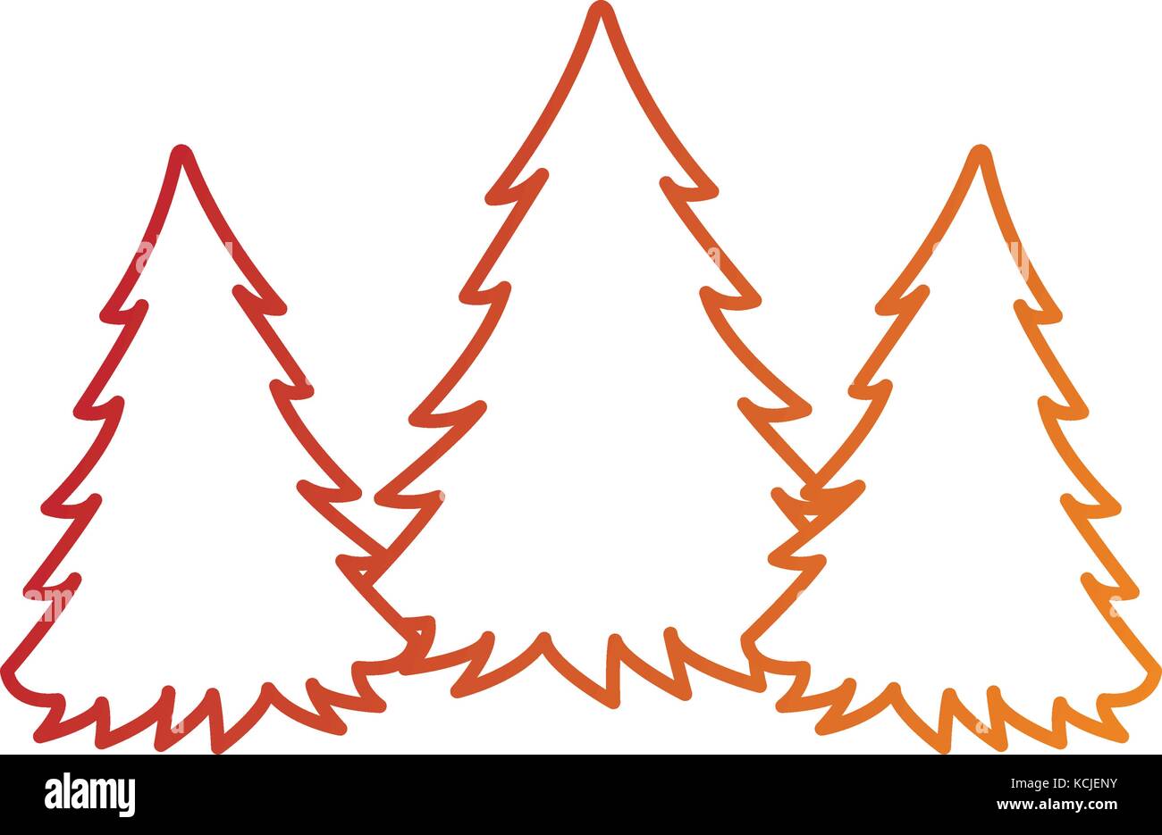 Pine forest scene silhouette Stock Vector Image & Art - Alamy