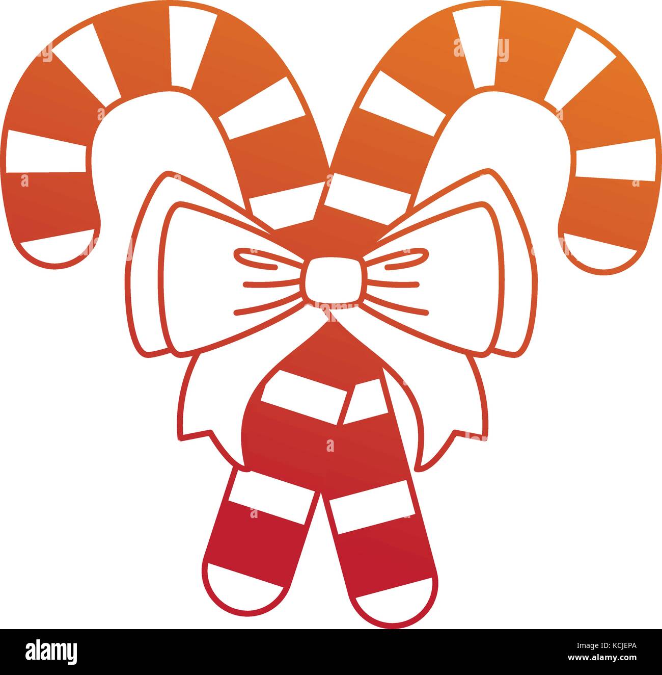 merry christmas cane with bow Stock Vector Image & Art - Alamy