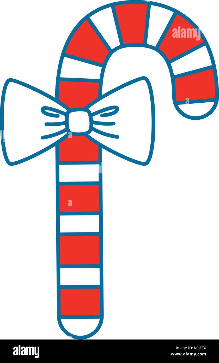 merry christmas cane with bow Stock Vector Image & Art - Alamy
