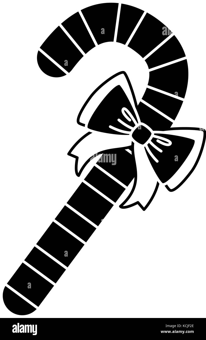 merry christmas cane with bow Stock Vector Image & Art - Alamy