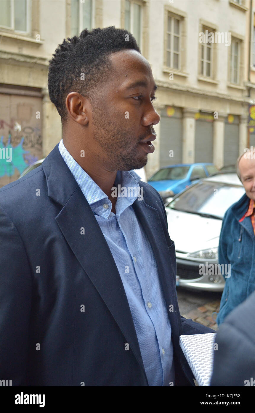 Mdaba Mandela, grandson of Nelson Mandela, pays visit to Lyon, France ...