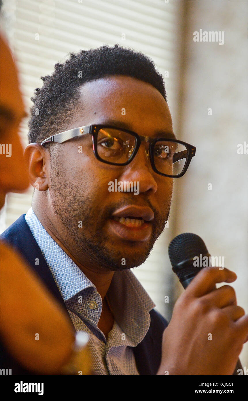 Mdaba Mandela, grandson of Nelson Mandela, pays visit to Lyon, France ...