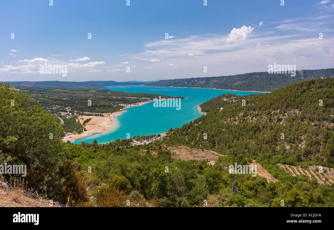LAKE OF SAINTECROIX, PROVENCE, FRANCE Manmade lake, lac de Sainte