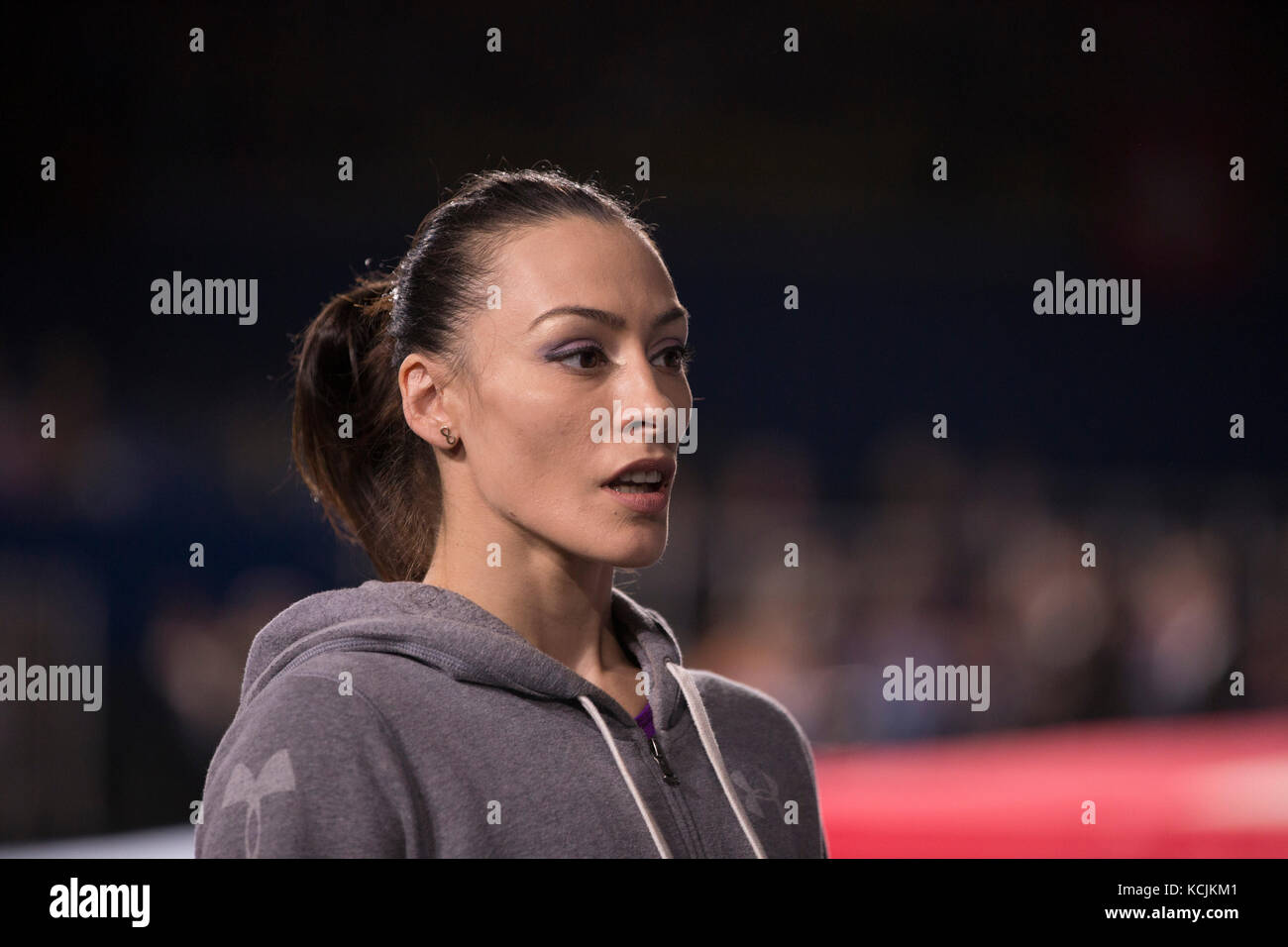Montreal, Canada. 4th Oct, 2017. Gymnast Catalina Ponor (ROU) competes during qualifications at the 47th FIG Artistic Gymnastics World Championships at Olympic Stadium in Montreal, Canada. Melissa J. Perenson/CSM/Alamy Live News Stock Photo