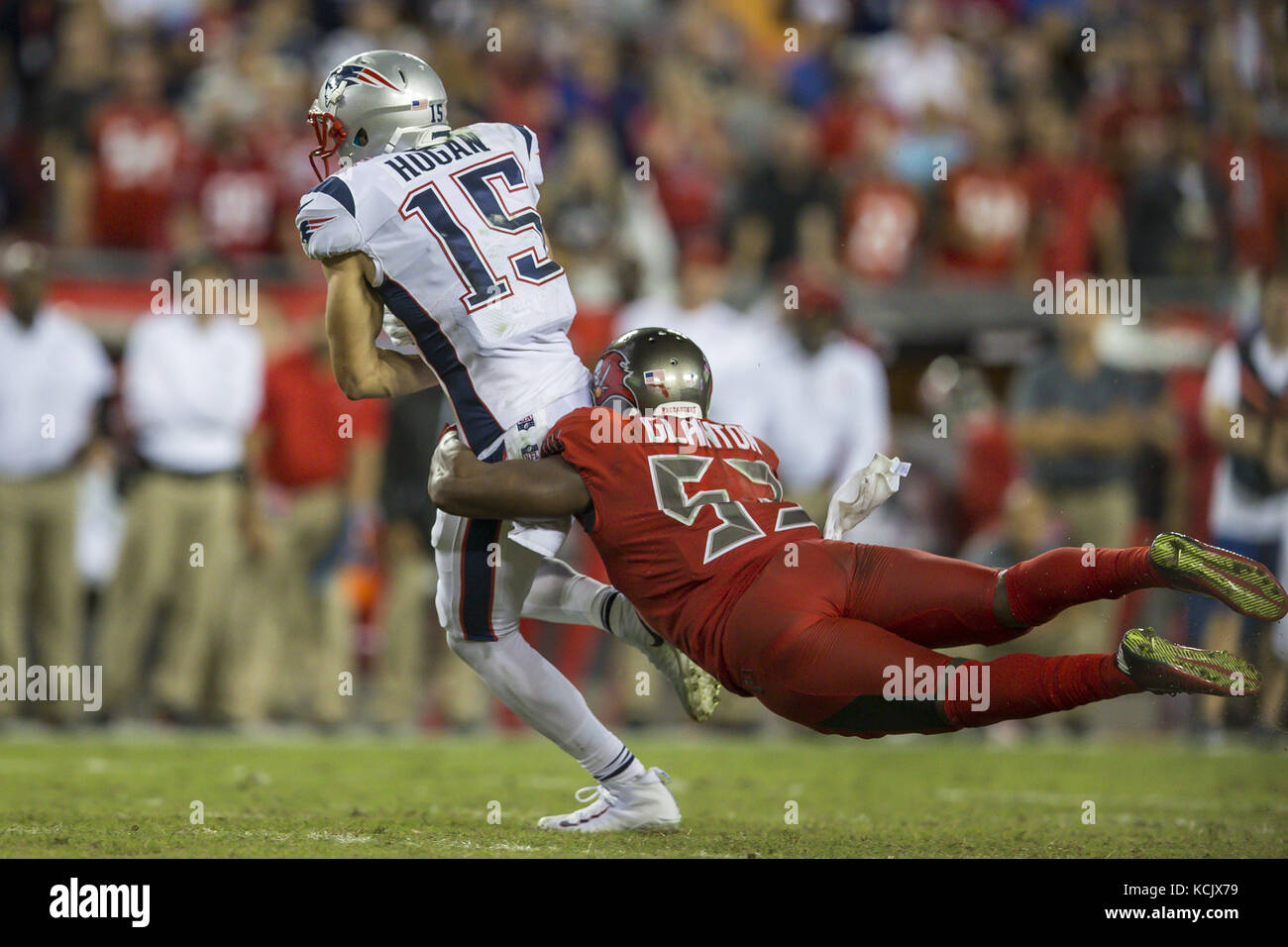 Tampa, Florida, USA. 5th Oct, 2017. New England Patriots wide receiver ...