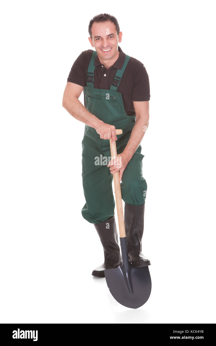 Farmer holding a shovel hi-res stock photography and images - Alamy