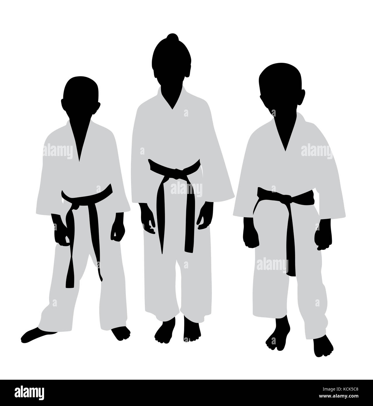 Karate silhouettes vector illustration hires stock photography and