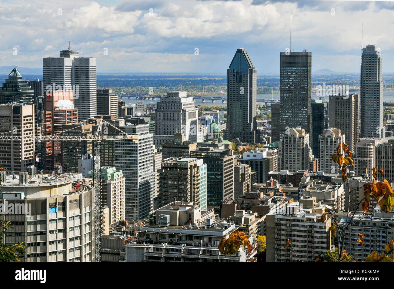 Skyline of Montreal, Quebec, Canada Stock Photo