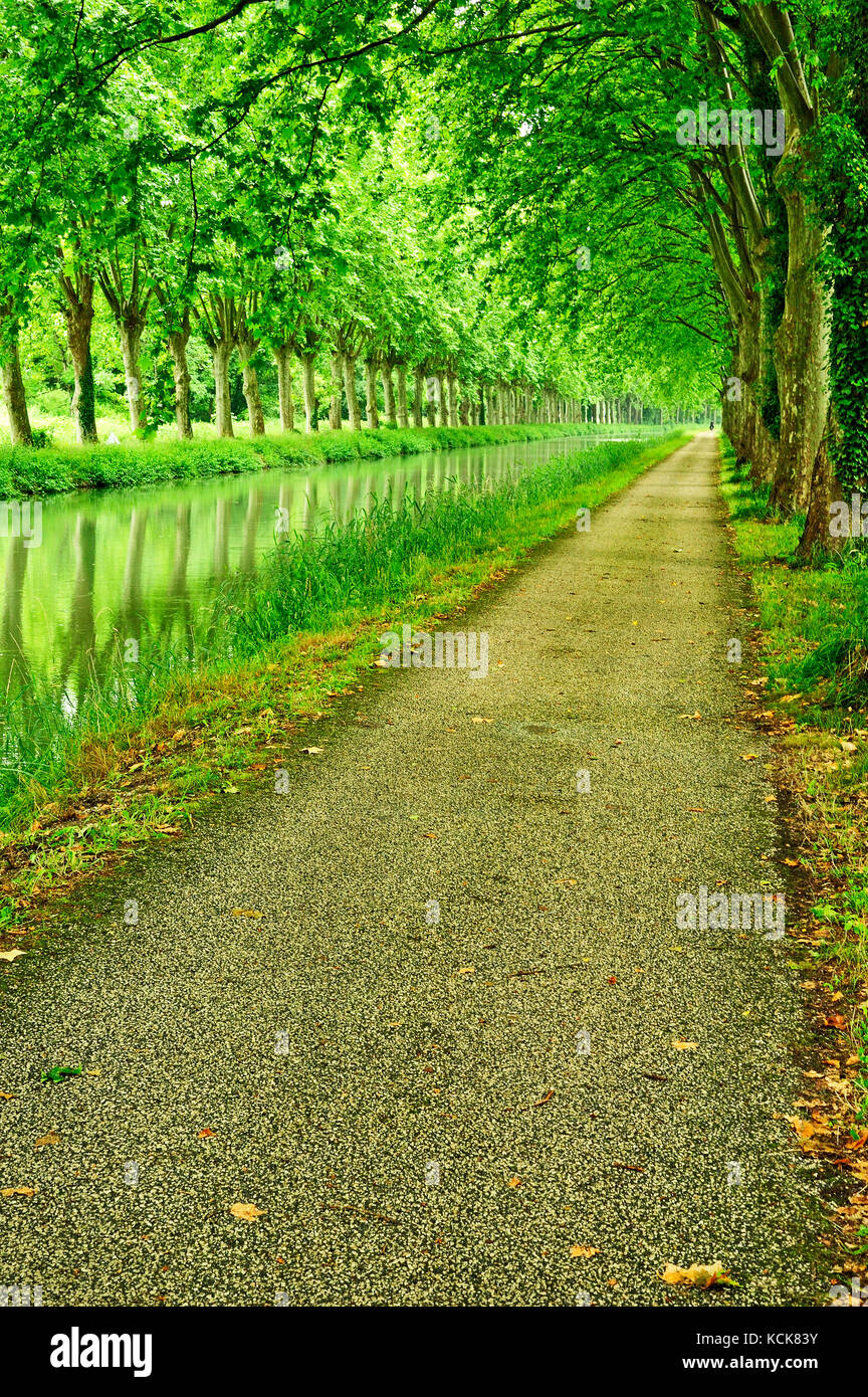 Canal de Garonne, LotetGaronne Department, Aquitaine, France Stock