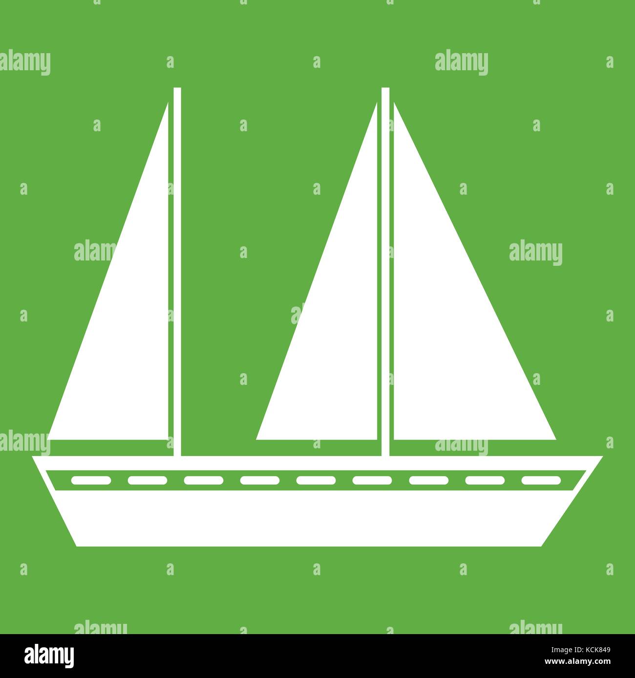 Sailing boat icon green Stock Vector Image & Art - Alamy