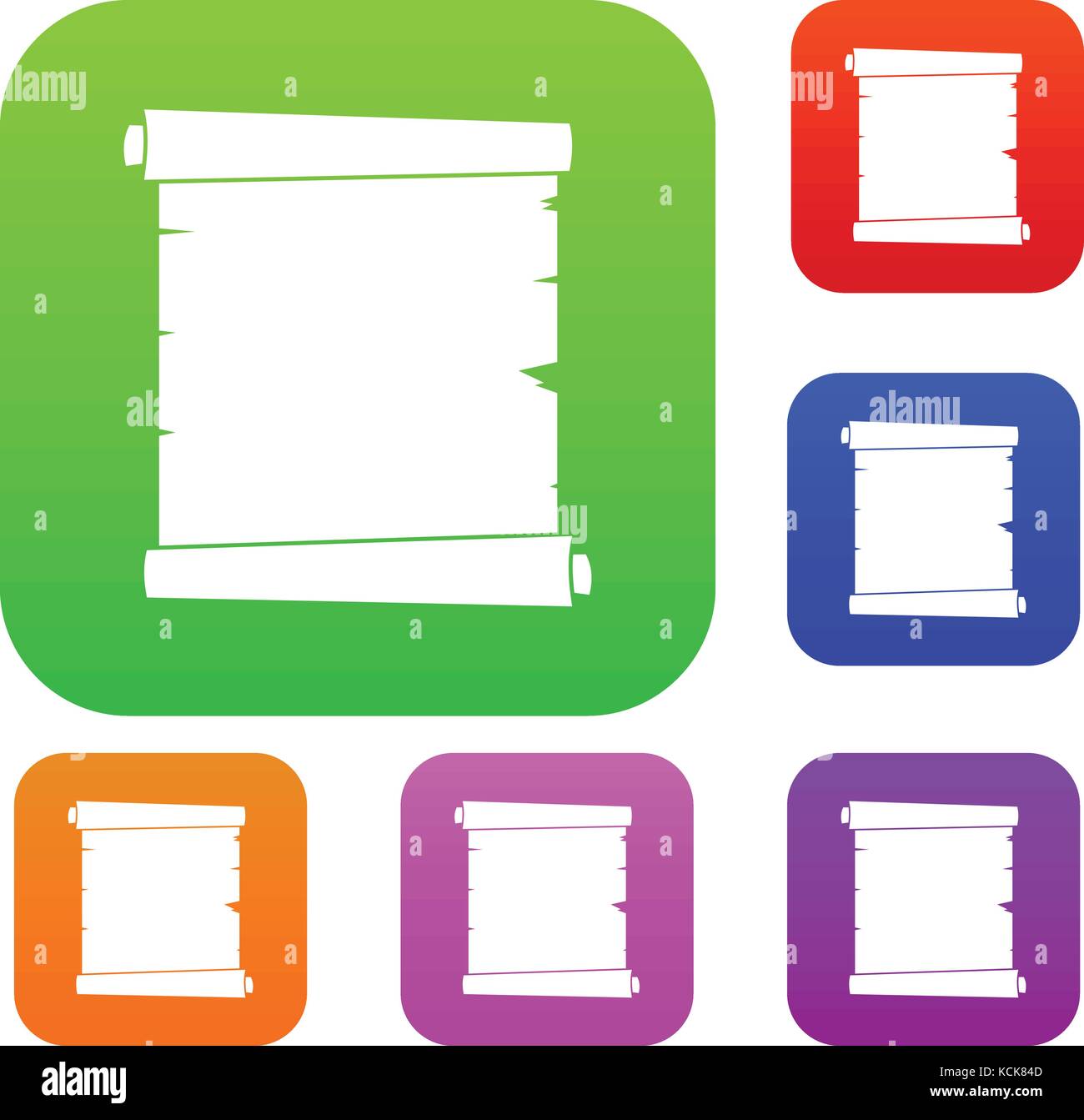 Retro scroll paper set color collection Stock Vector Image & Art - Alamy
