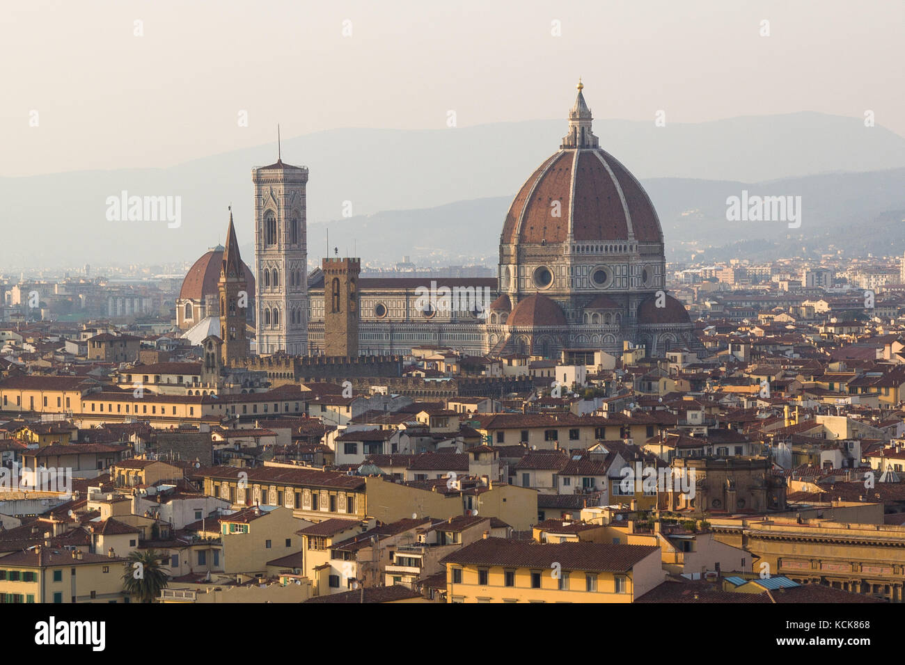 Florence Duomo seen from Michelangelo hill Stock Photo