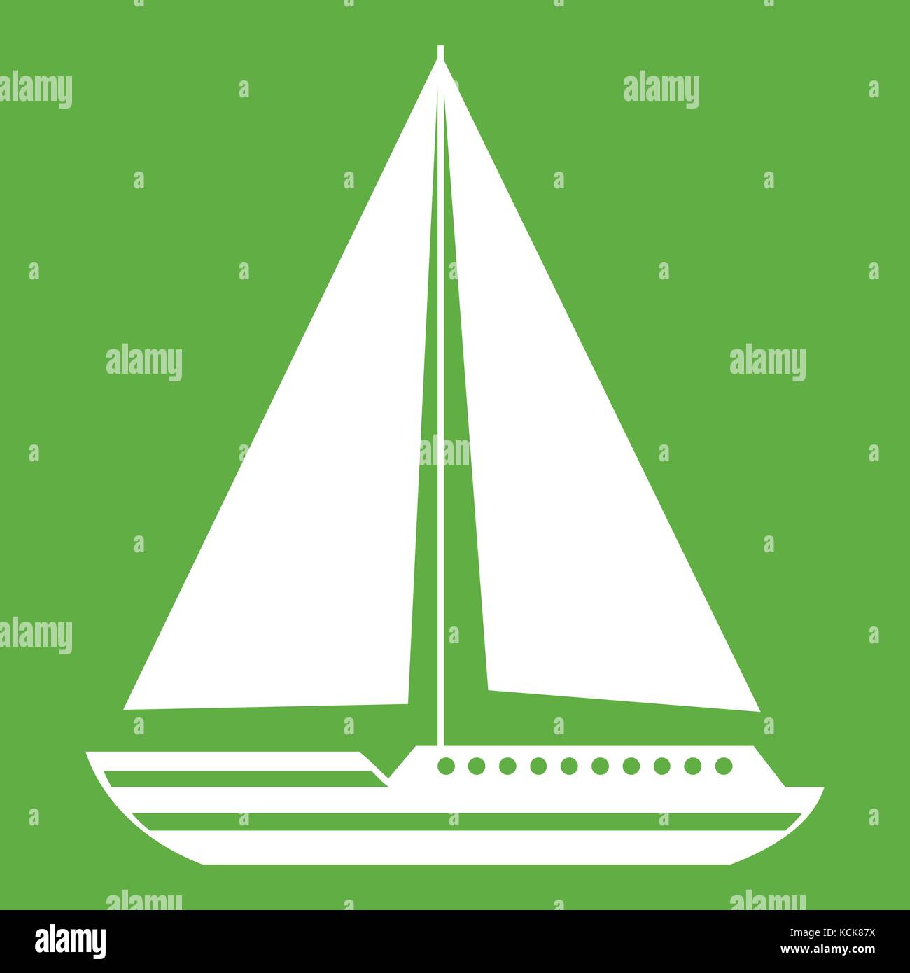 Sea yacht icon green Stock Vector Image & Art - Alamy