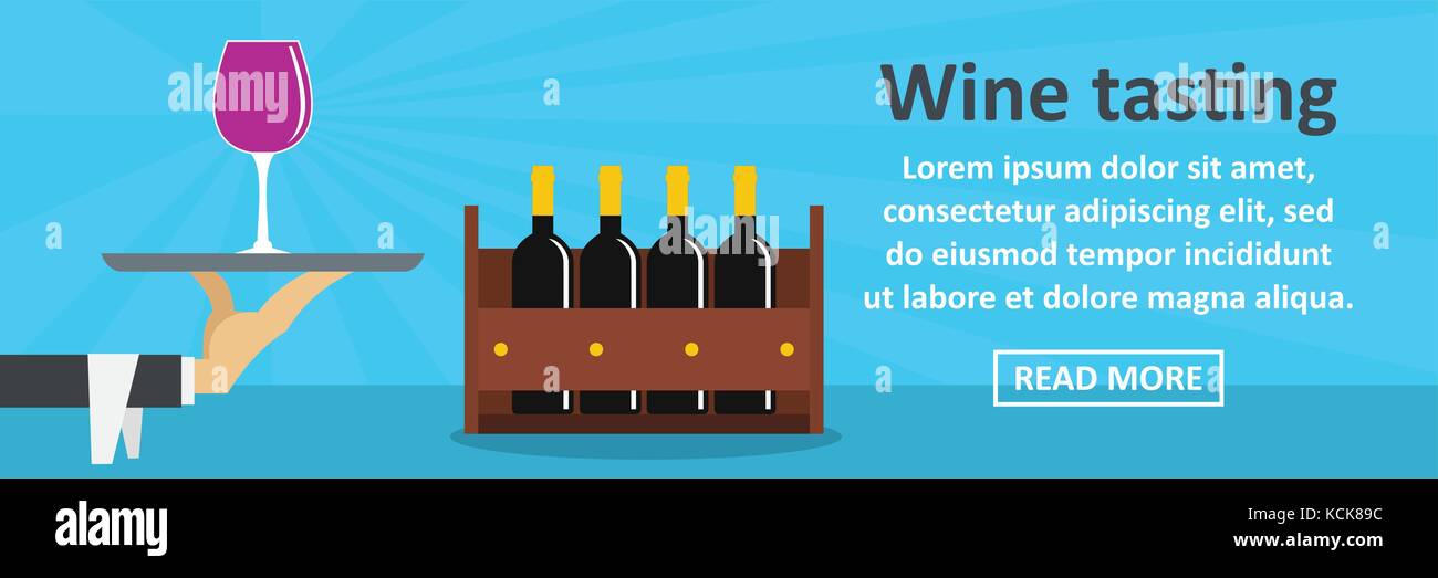 Wine tasting banner horizontal concept Stock Vector Image & Art - Alamy