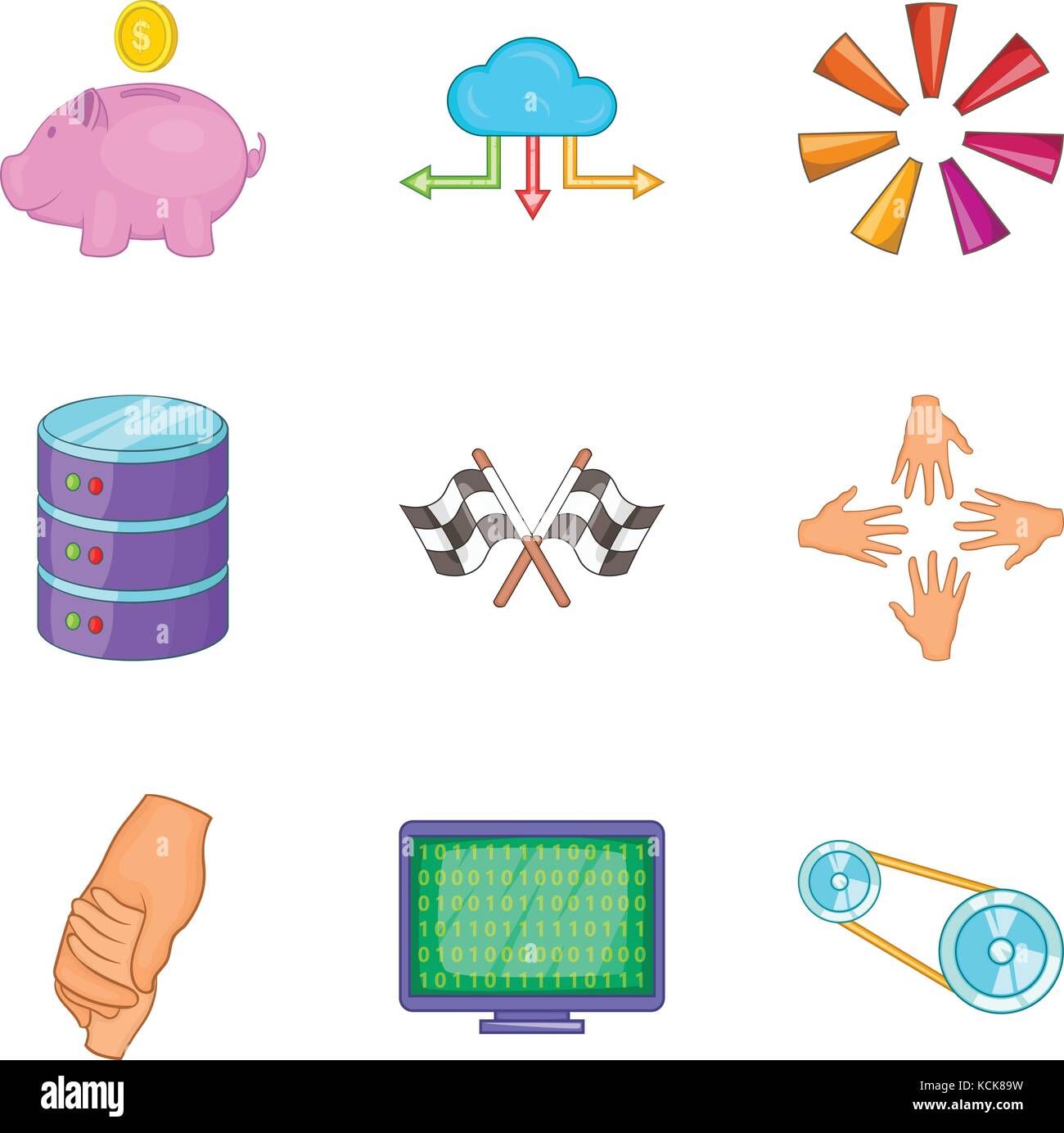 Profession icons set, cartoon style Stock Vector Image & Art - Alamy