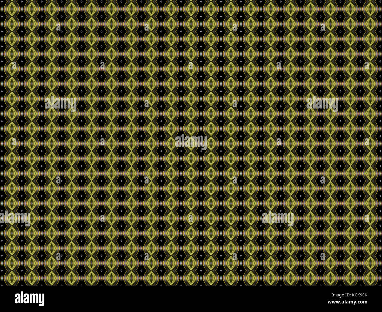 Wallpaper Pattern in Black and Yellow Stock Photo