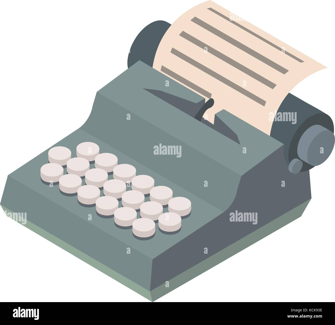 Typewriter icon, isometric 3d style Stock Vector Image & Art - Alamy
