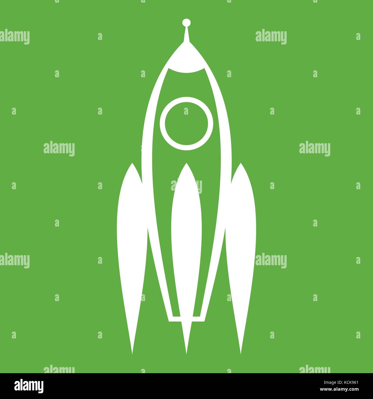Rocket icon green Stock Vector Image & Art - Alamy