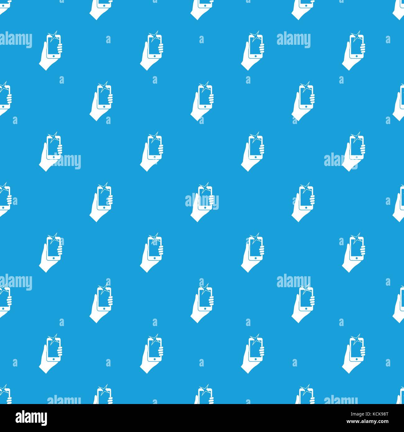 Hand photographed on mobile phone pattern seamless blue Stock Vector ...