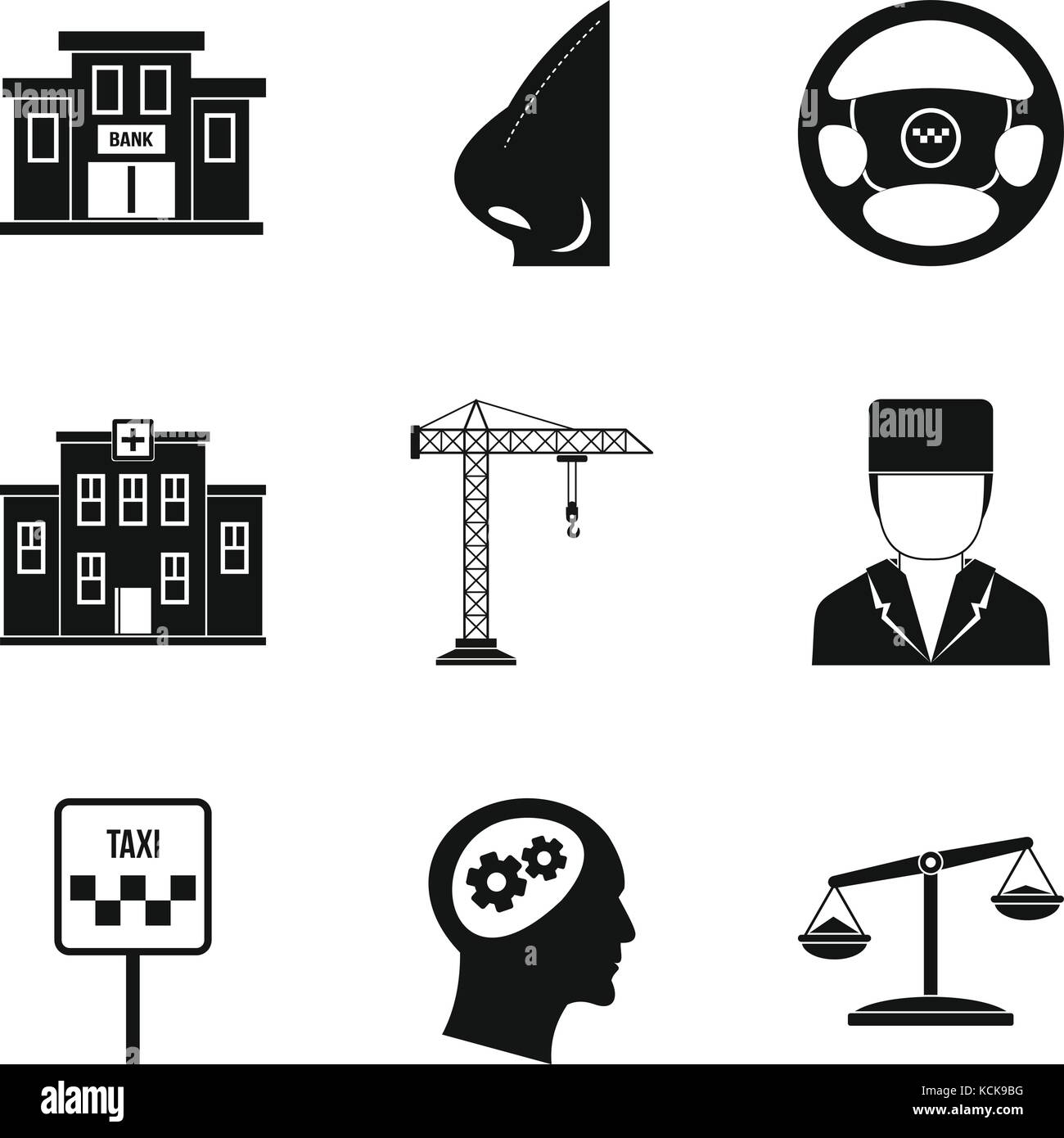 Construction company icons set, simple style Stock Vector Image & Art ...