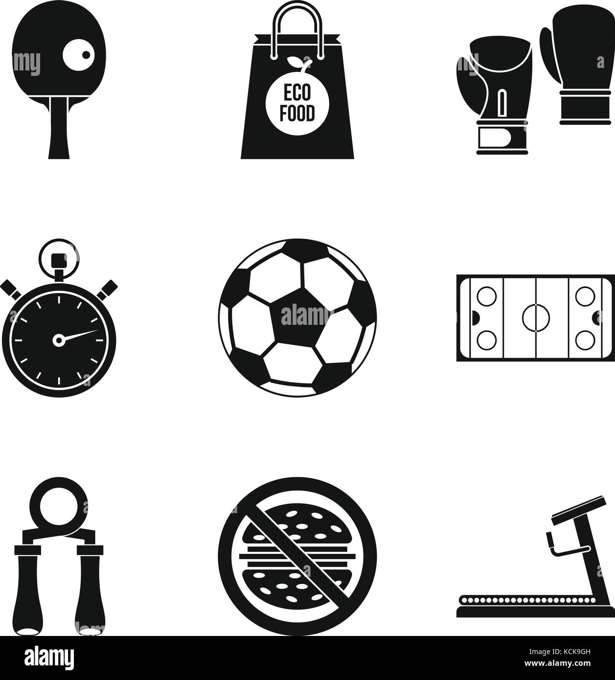 Different sport icons set, simple style Stock Vector Image & Art - Alamy