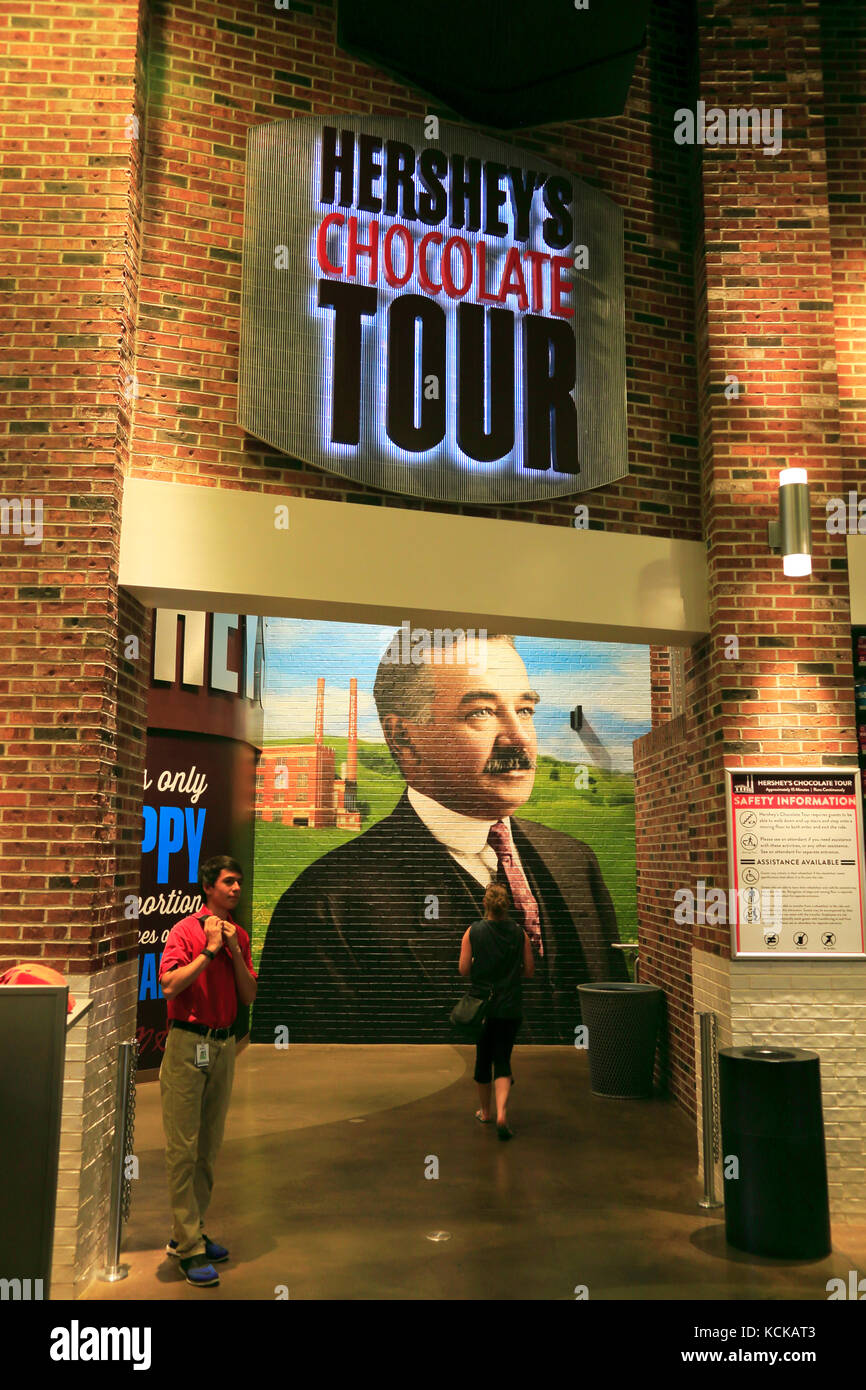Hershey's Chocolate Tour inside of Hershey's Chocolate World.Hershey.Pennsylvania.USA Stock