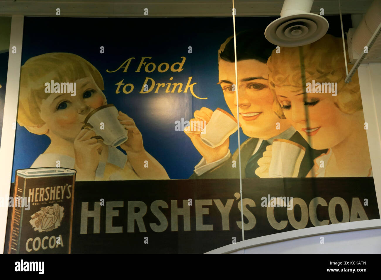Reproduction of historical Hershey Chocolate posters decorated Create