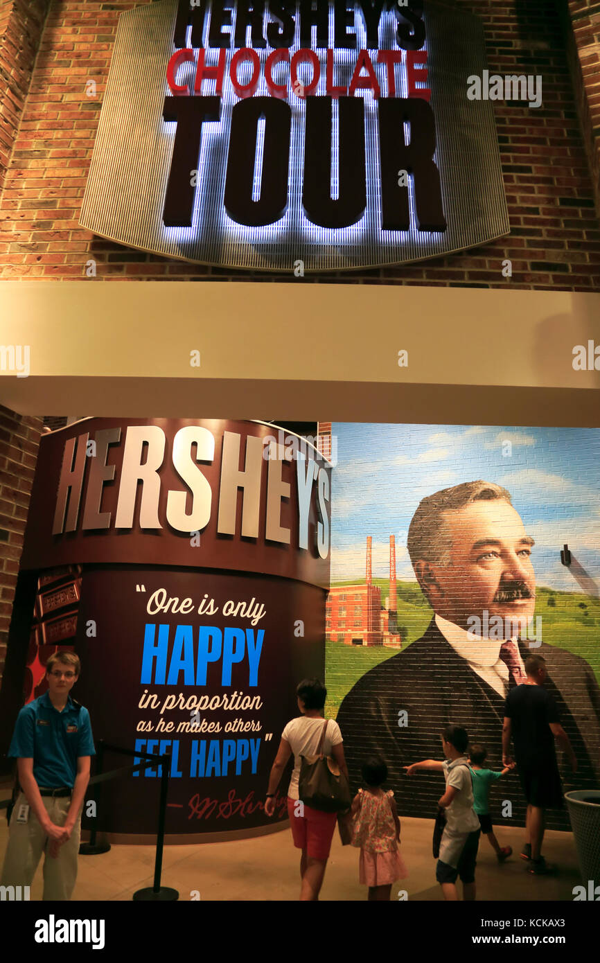 Hershey's Chocolate Tour inside of Hershey's Chocolate World.Hershey