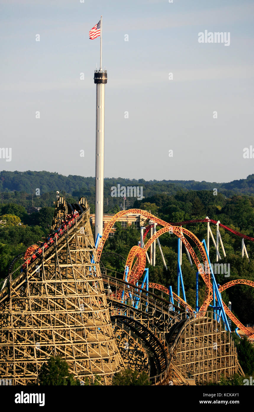 View of Hersheypark with roller coasters.Hershey,Pennsylvania,USA Stock Photo Alamy