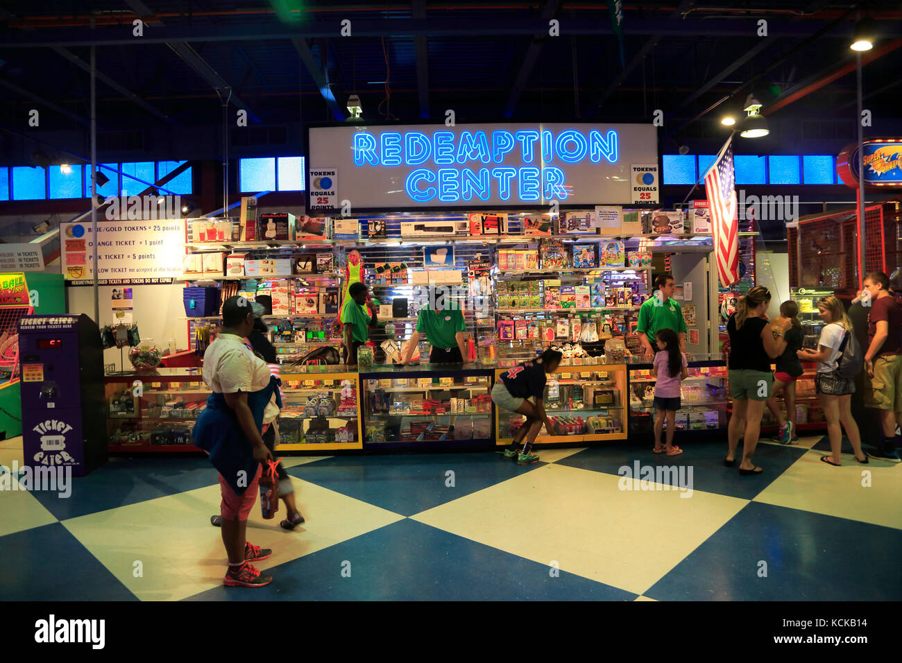 Redemption Center in game arcade in Hershey Park.Derry Township