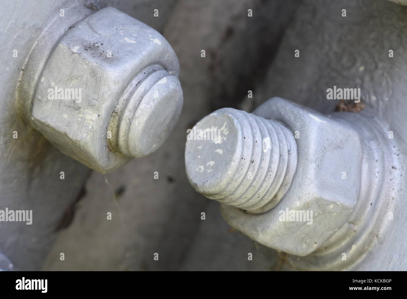 Bolts and nuts on metal construction Stock Photo Alamy