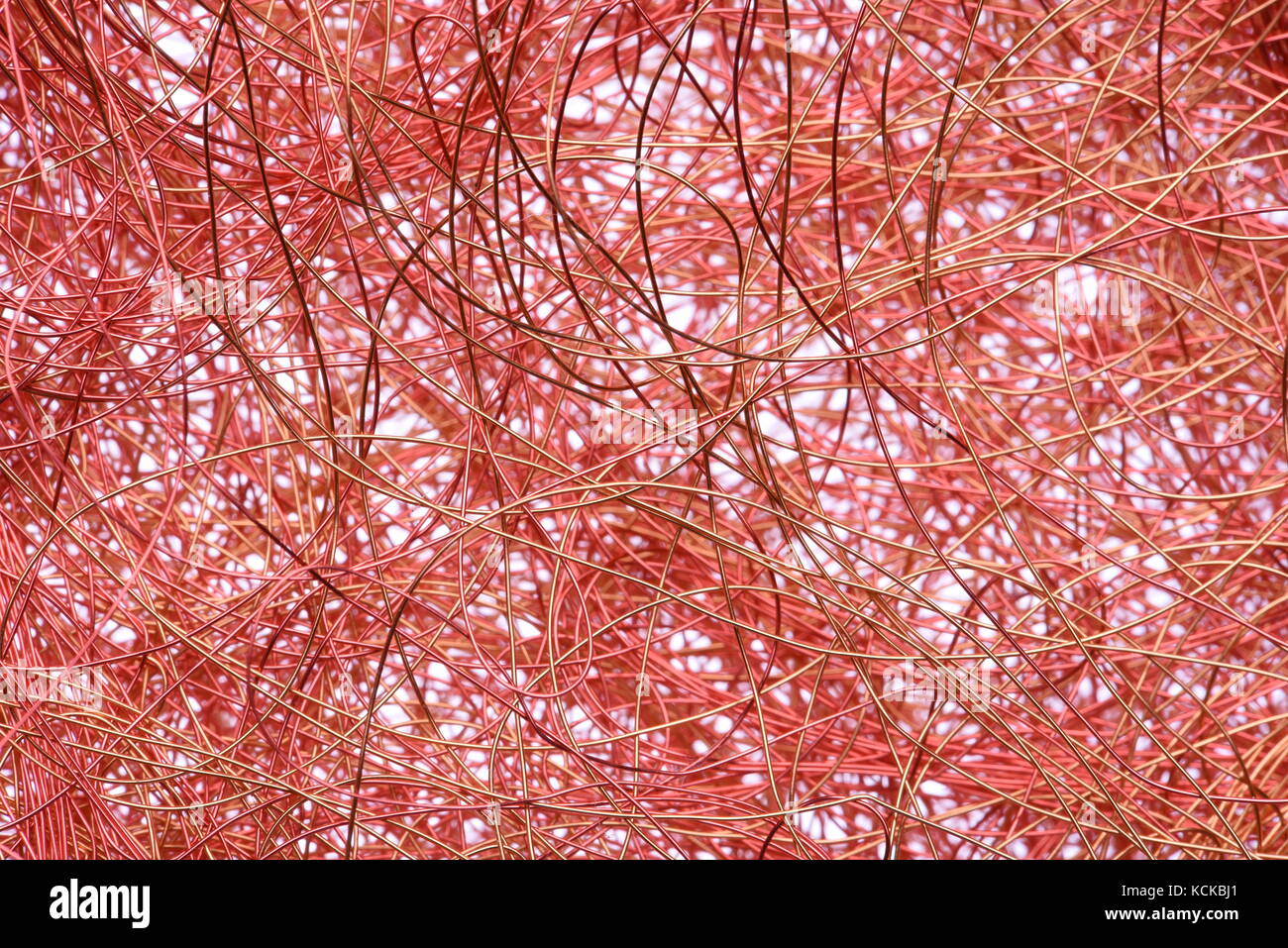 Copper wire abstract network Stock Photo Alamy