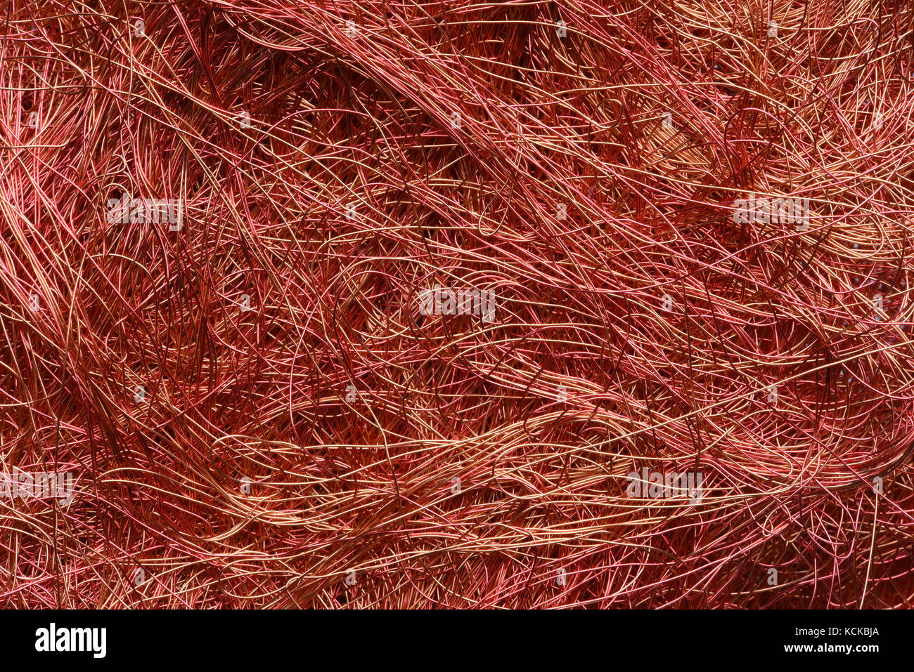 Non-ferrous industrial raw materials, copper wire Stock Photo