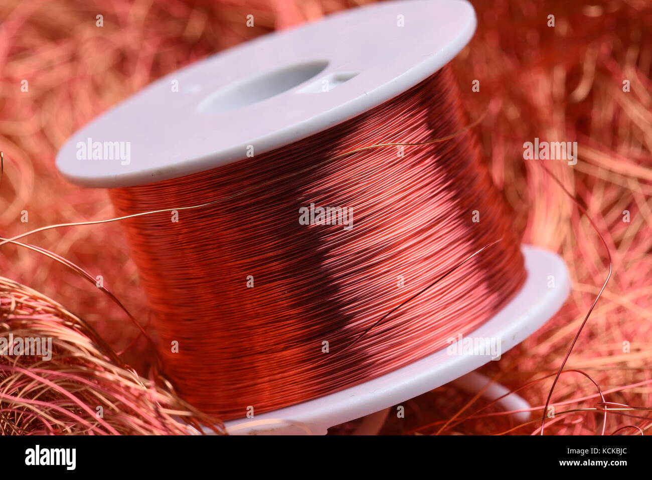 Inductor copper coil closeup Stock Photo Alamy